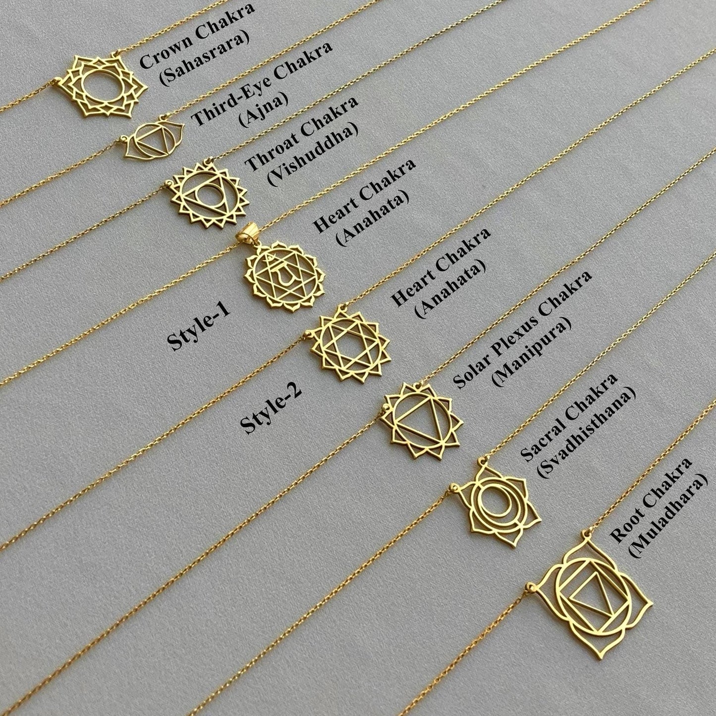 14 Ayar Altın Kaplama Kalp Çakrası Madalyon Kolye: Anahata Kutsal Geometri Takısı - Lisen Aksesuar