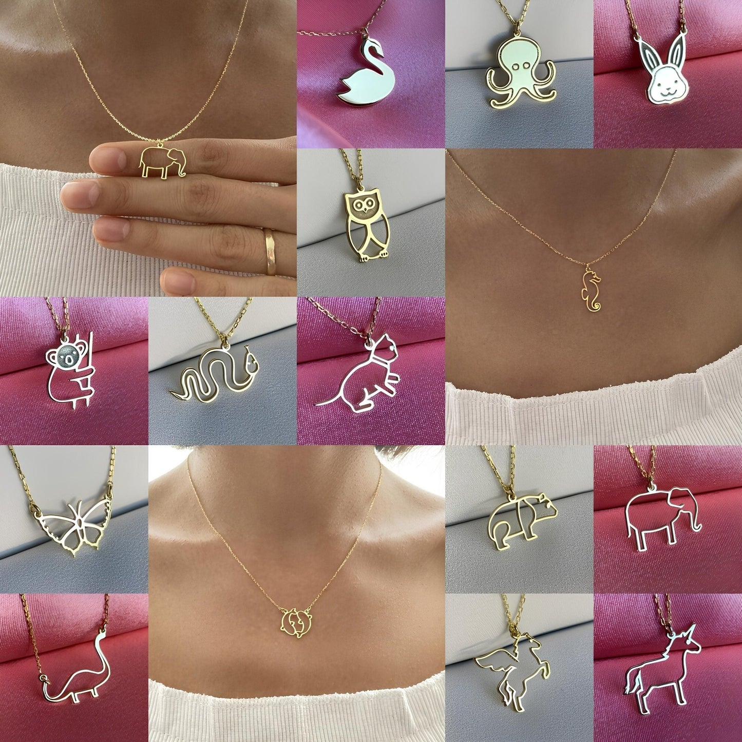 14 Ayar Altın Kaplama Koala Kolye: 925 Ayar Gümüş Doğa Temalı Kolye - Lisen Aksesuar