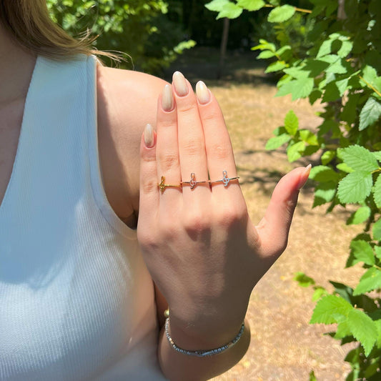 925 Ayar Gümüş Sol Anahtarı Yüzük: Altın Kaplama Minimalist Müzik Temalı Takı - Lisen Aksesuar