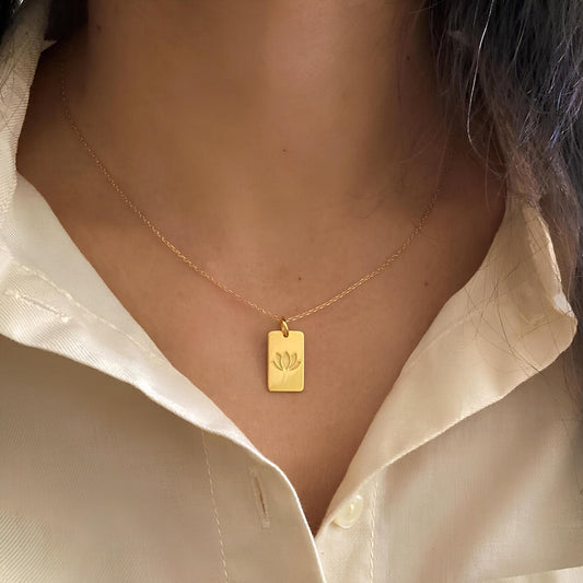 Kişiye Özel 14 Ayar Altın Kaplama Bar Kolye: 925 Ayar Gümüş Özel Gravürlü Kolye Ucu - Lisen Aksesuar