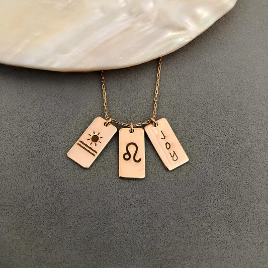 Özel Tasarım Bar Kolye: Kişiye Özel 925 Ayar Gümüş ve Altın Kaplama - Lisen Aksesuar