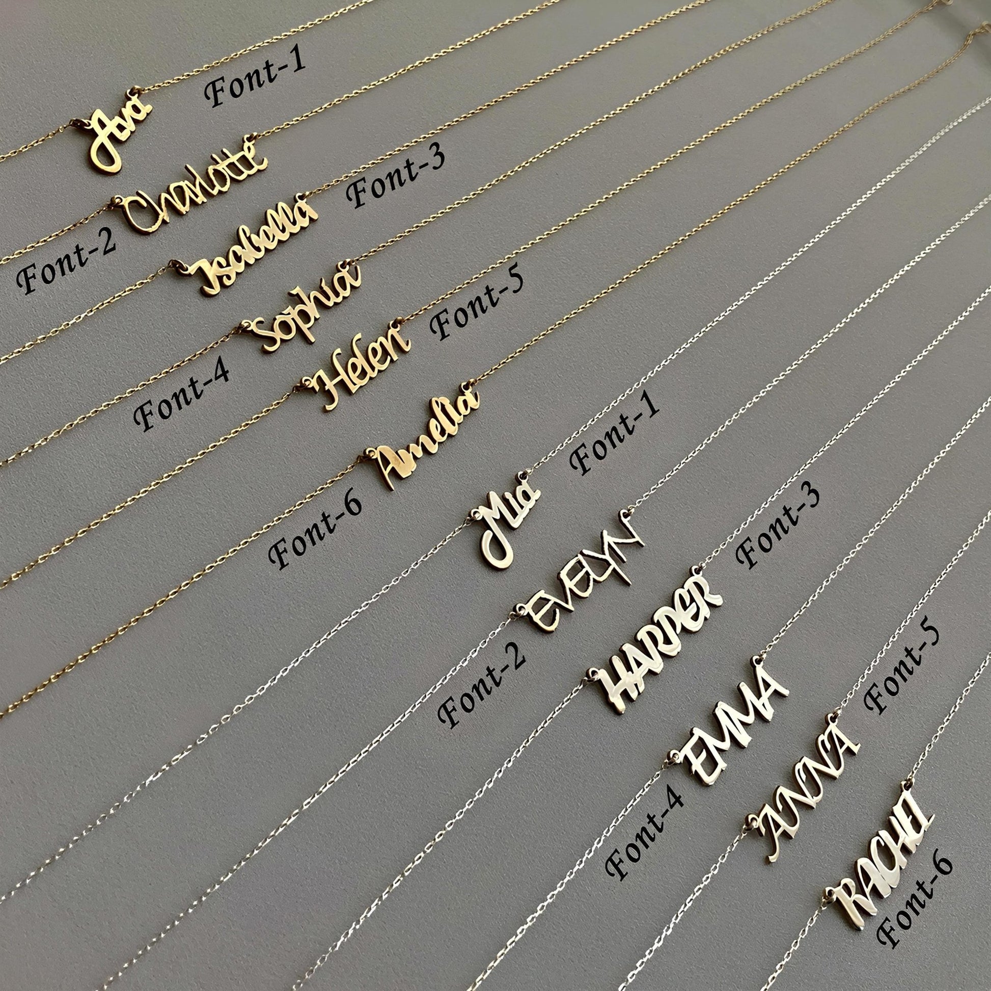 14 Ayar Altın Kaplama Kişiye Özel İsim Kolye: 925 Ayar Gümüş Zarif ve Anlamlı Tasarım - Lisen Aksesuar