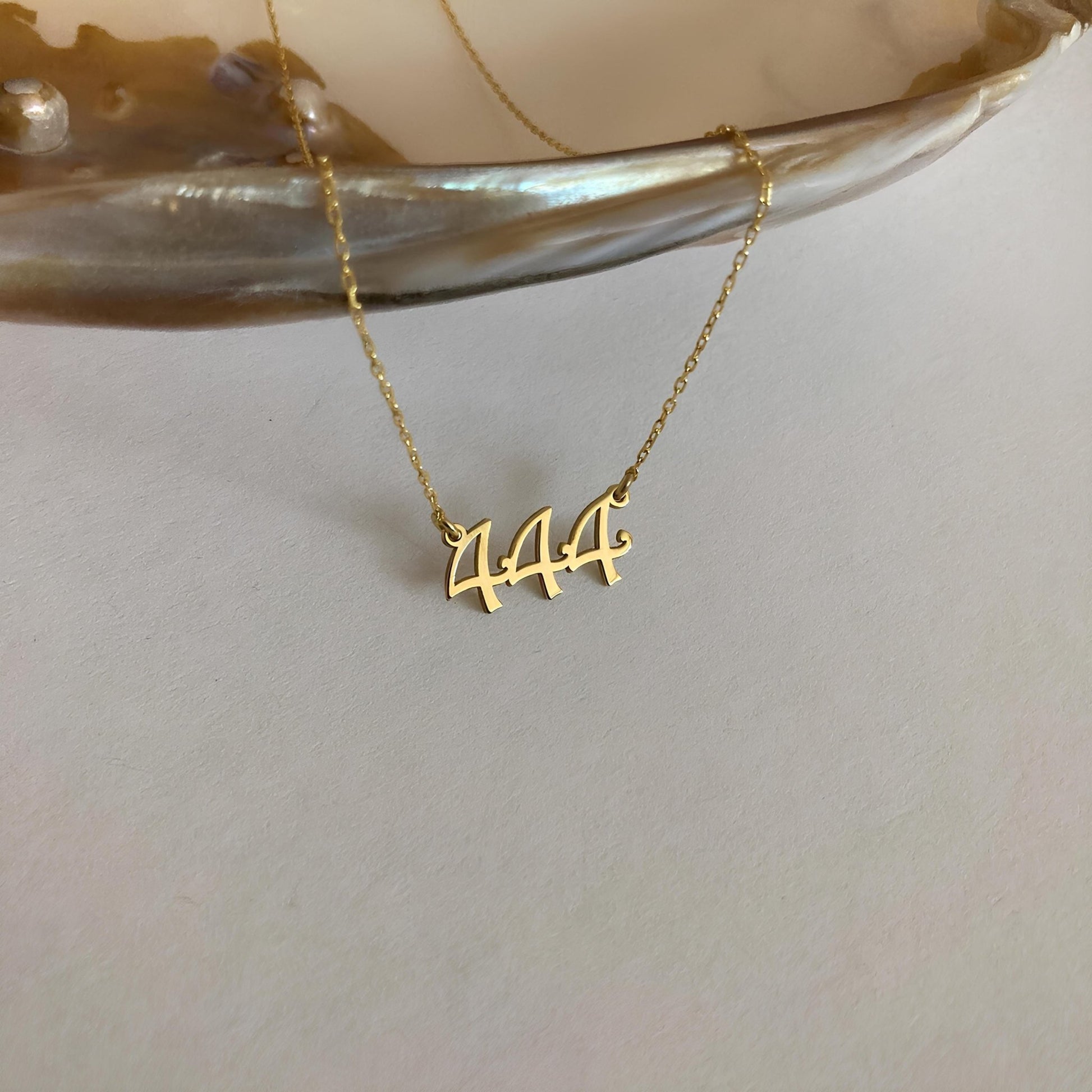 14 Ayar Altın Kaplama Melek Numarası Kolye: 925 Ayar Gümüş Kişiye Özel Şans Sembolü - Lisen Aksesuar