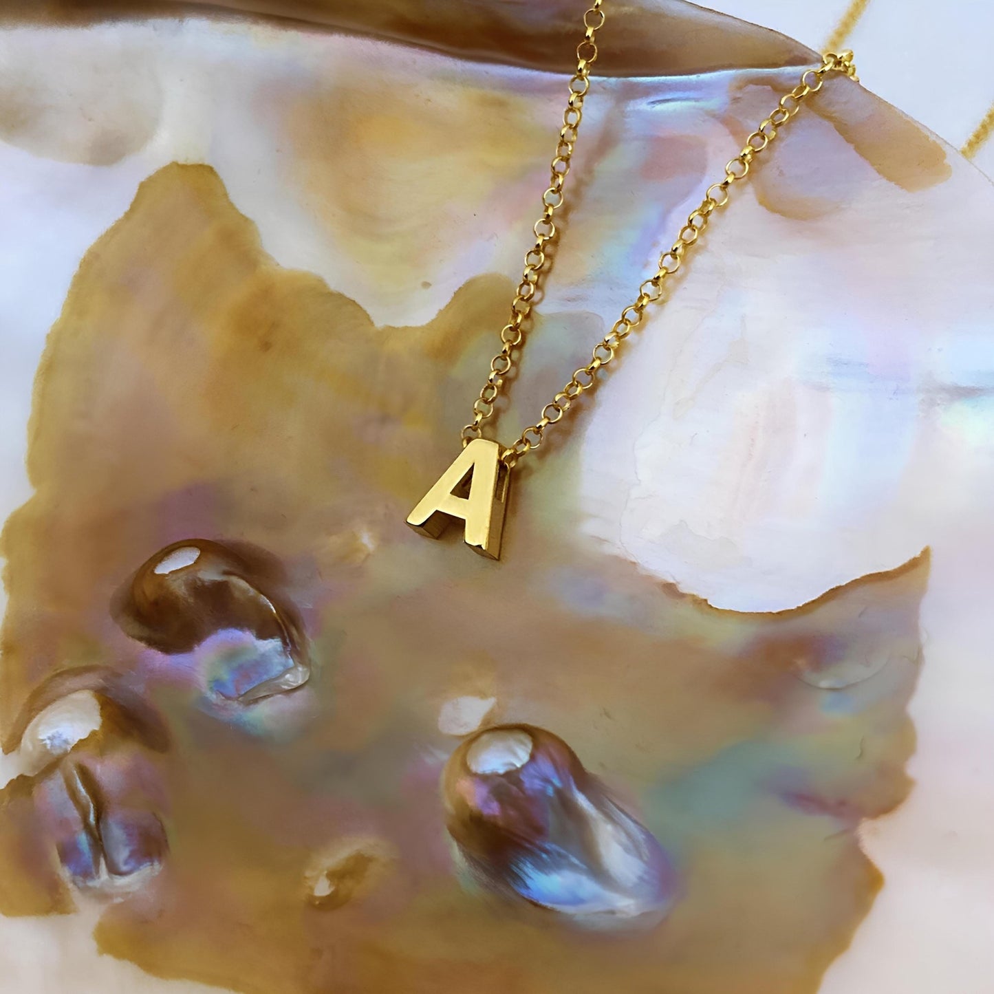 3D Harf Kolyesi: 925 Ayar Gümüş & Altın Kaplama Kişiye Özel Blok Harf Kolye - Lisen Aksesuar