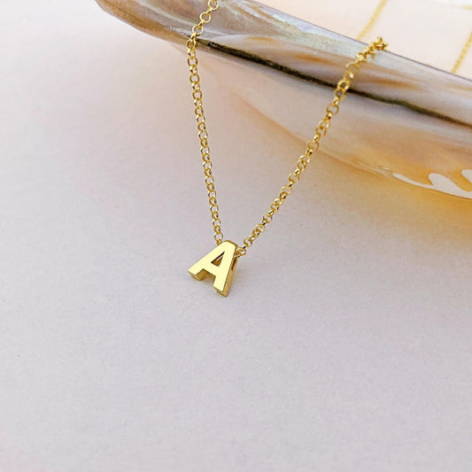 3D Harf Kolyesi: 925 Ayar Gümüş & Altın Kaplama Kişiye Özel Blok Harf Kolye - Lisen Aksesuar