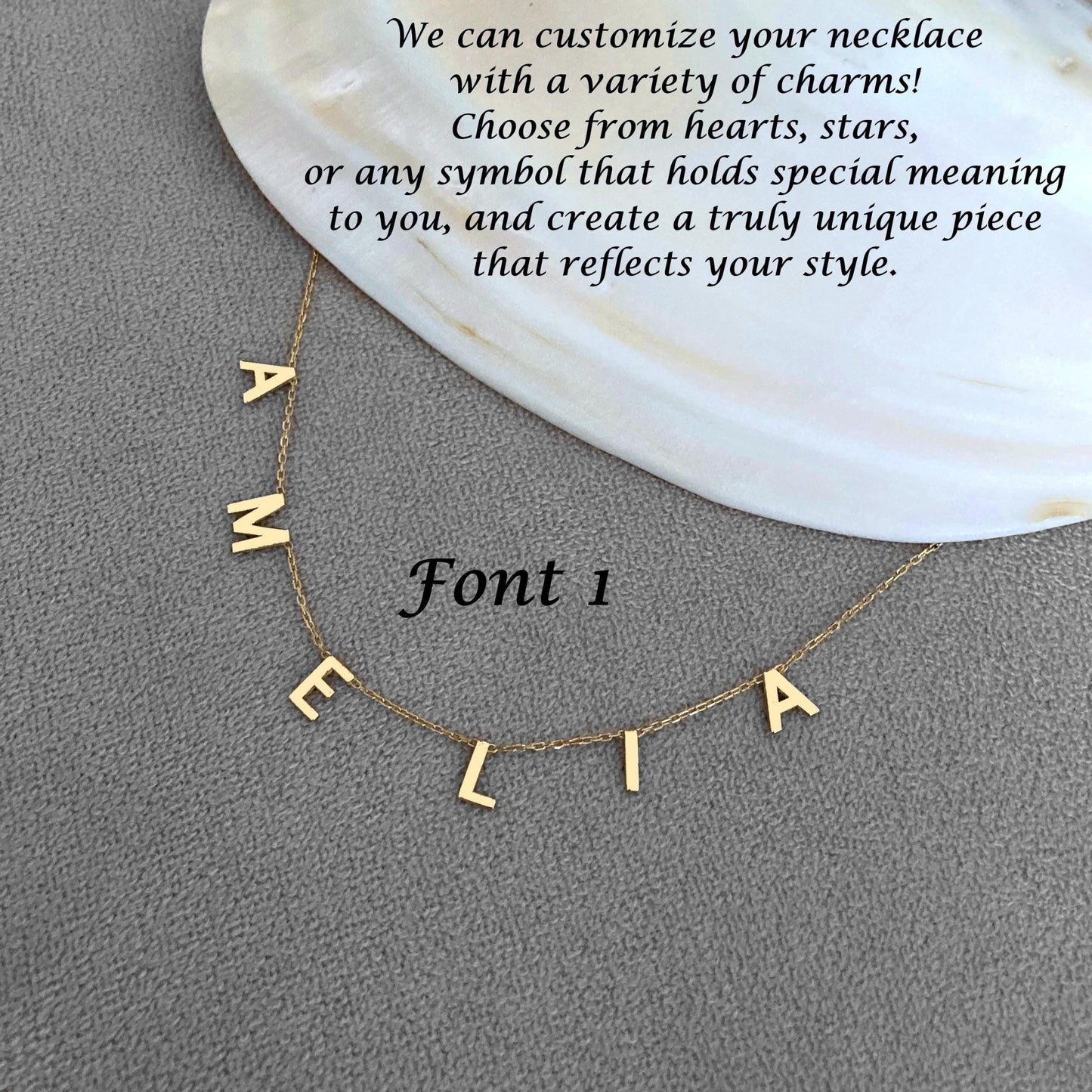 925 Ayar Gümüş Kişiye Özel Baş Harf Kolye: Altın Kaplama Aralıklı Harfli İsim - Lisen Aksesuar