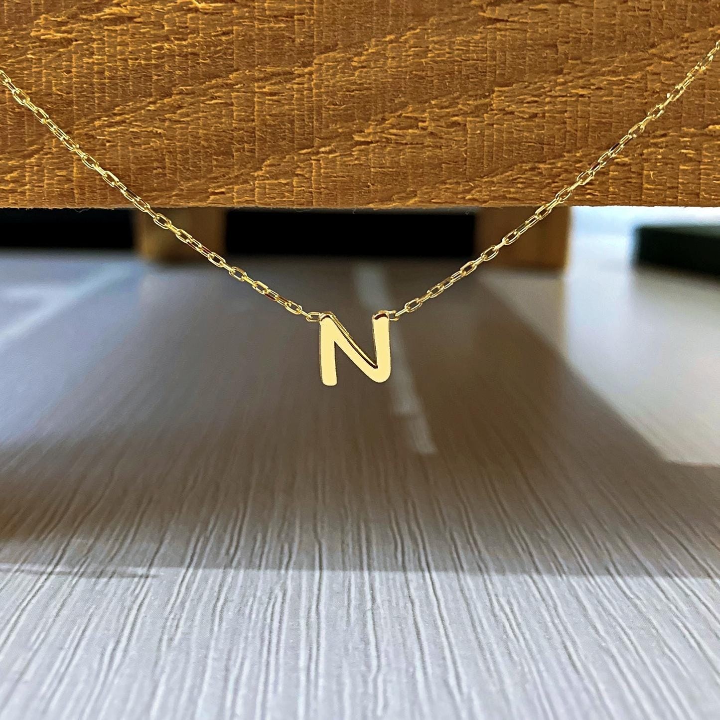 925 Ayar Gümüş Kişiye Özel Baş Harf Kolye: Altın Kaplama Aralıklı Harfli İsim - Lisen Aksesuar