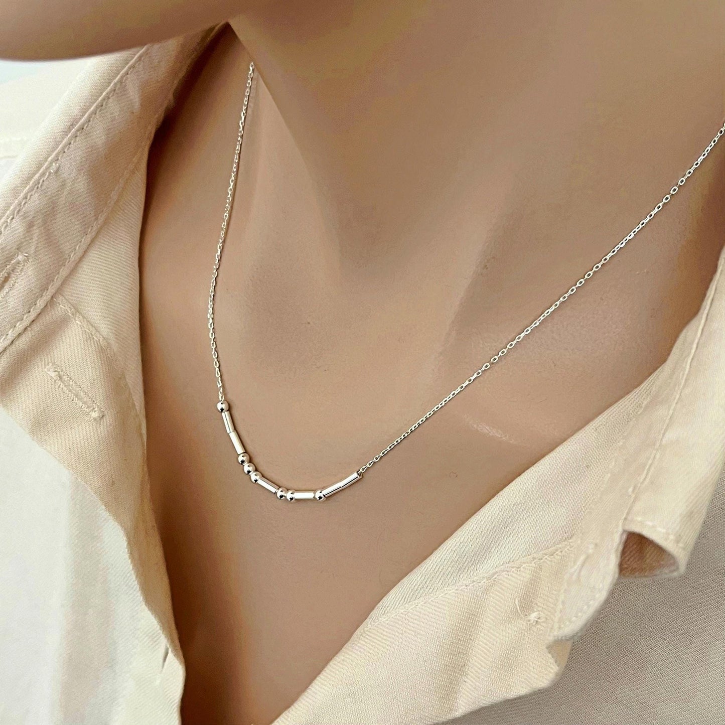 925 Ayar Gümüş Kişiye Özel Mors Kodlu Kolye: Altın Kaplama Özel İsim Tasarımı - Lisen Aksesuar