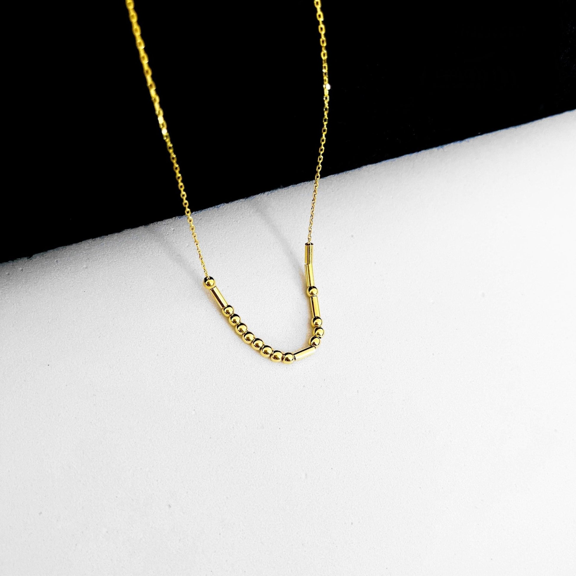 925 Ayar Gümüş Kişiye Özel Mors Kodlu Kolye: Altın Kaplama Özel İsim Tasarımı - Lisen Aksesuar