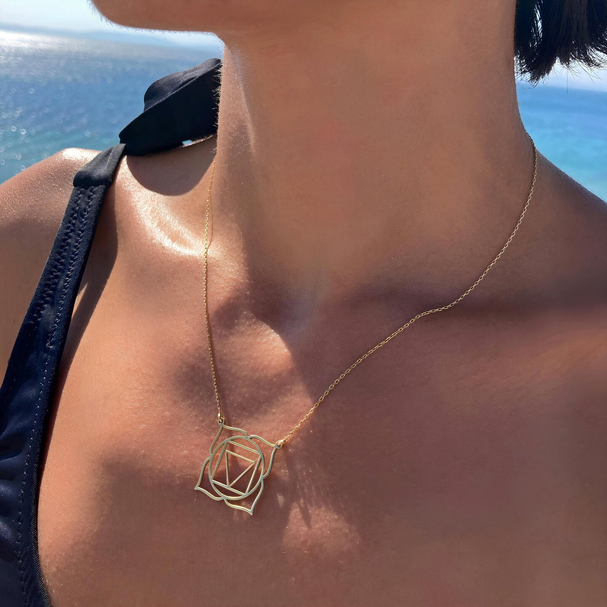 925 Ayar Gümüş Kök Çakra Kolye Ucu: Muladhara Sembolü Kutsal Geometri Kolye - Lisen Aksesuar