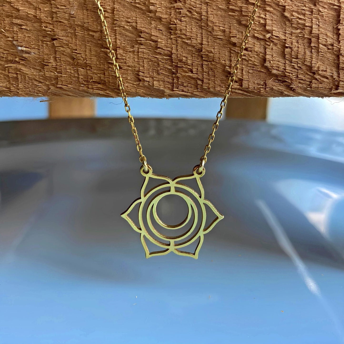 925 Ayar Gümüş Sakral Çakra Kolye: 14 Ayar Altın Kaplama Spiritüel Takı - Lisen Aksesuar