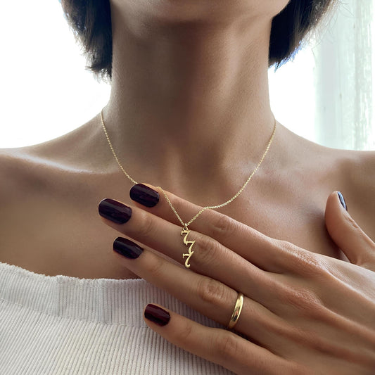 Kişiye Özel Melek Numarası Kolyesi: 925 Ayar Gümüş ve Altın Kaplama - Lisen Aksesuar