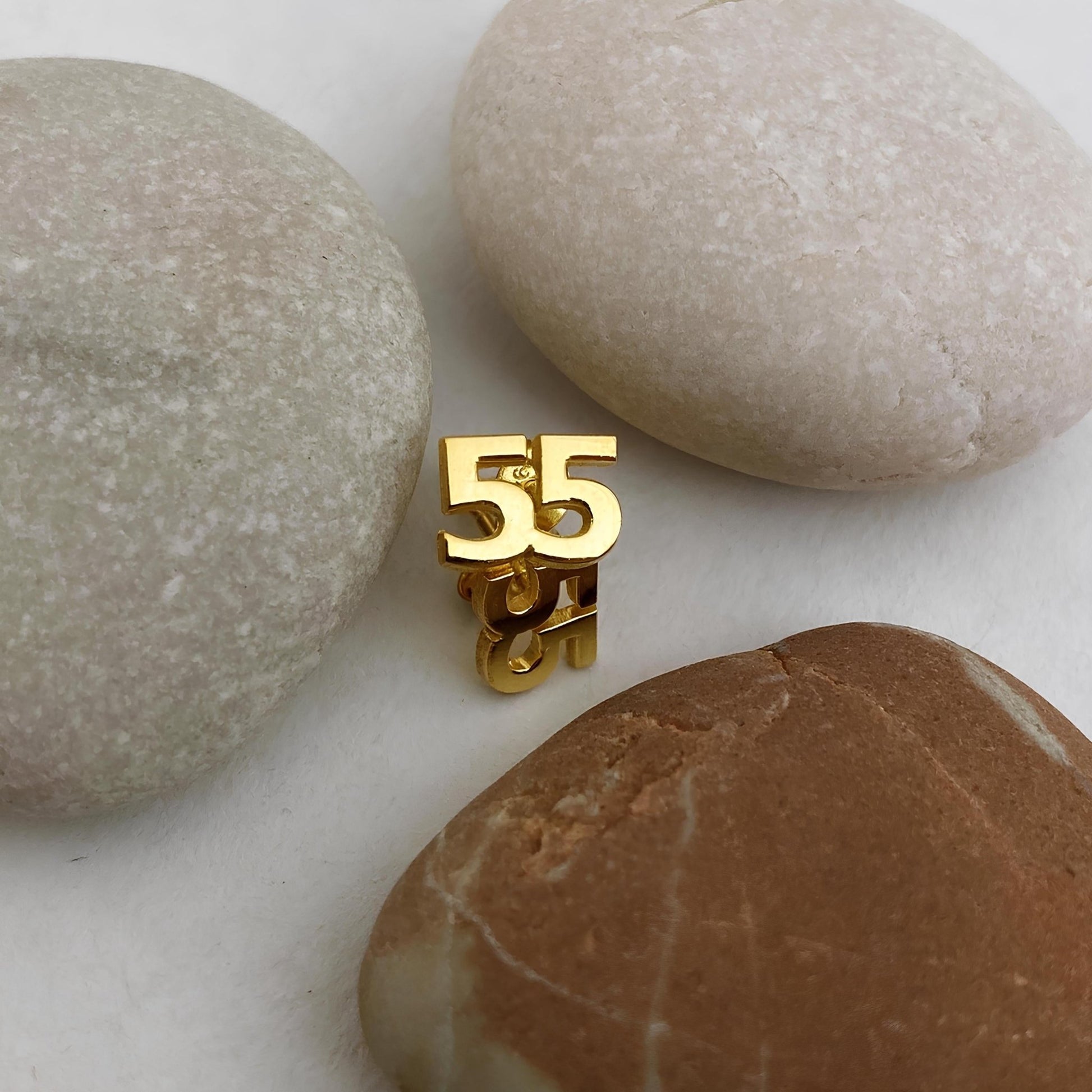 Kişiye Özel Sayı Küpe: 14 Ayar Altın Kaplama Stud Küpe - Lisen Aksesuar